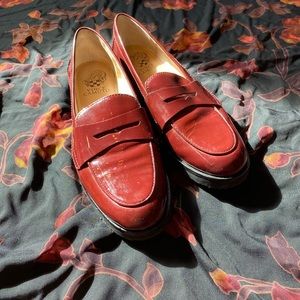 Maroon Vince Camuto Loafers Leather